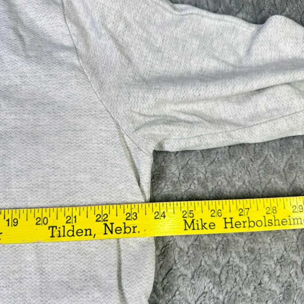 Chaps Mens XL Quarter Zip Pullover Sweater Grey Textured Cotton Long Sleeve Mock - Picture 6 of 9